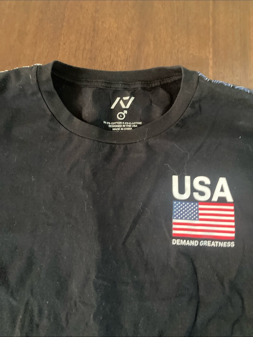 Demand Greatness USA Graphic Black Short Sleeve Tee
